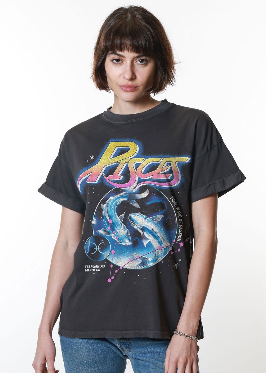 GIRL DANGEROUS Zodiac Tee in Vintage Black