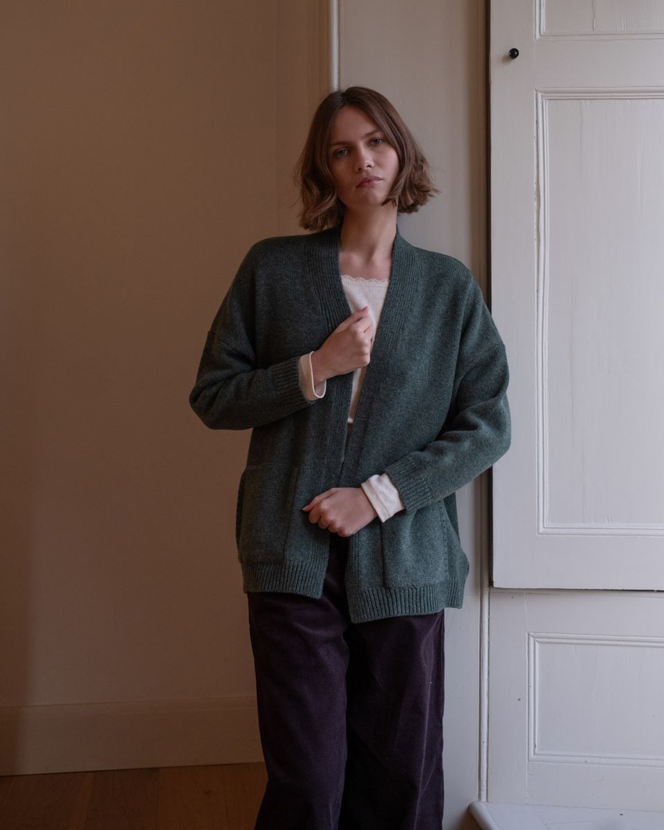 BIBICO Eve Coat Cardigan in Peacock