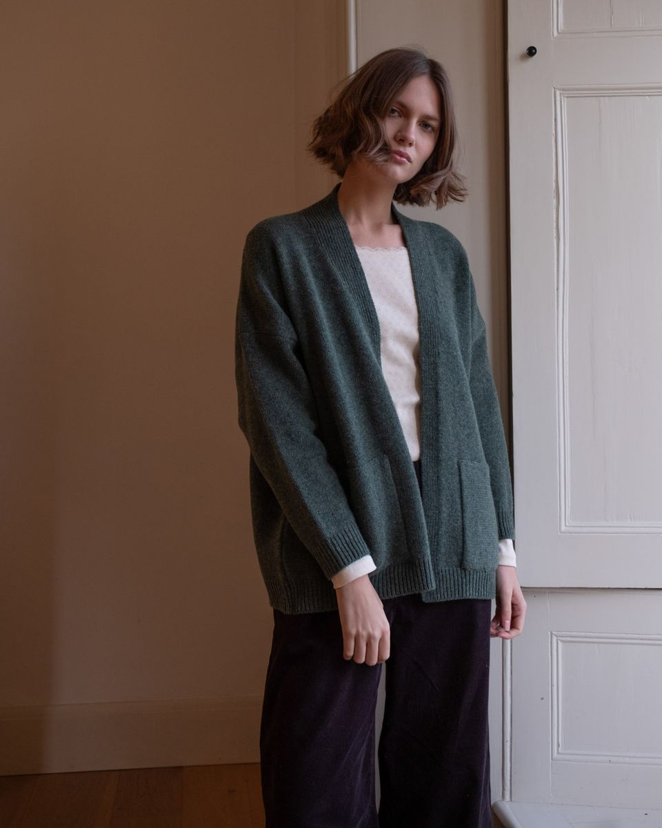 BIBICO Eve Coat Cardigan in Peacock