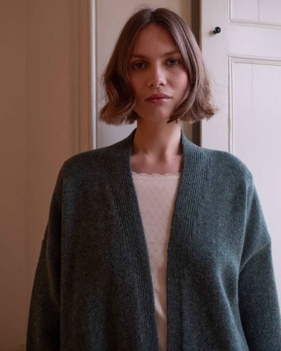 BIBICO Eve Coat Cardigan in Peacock