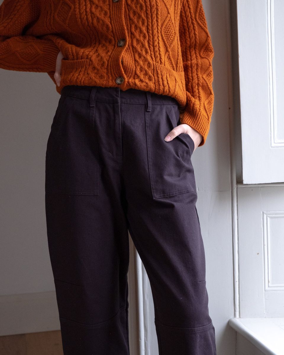 BIBICO Margate Relaxed Trousers in Twill Grey