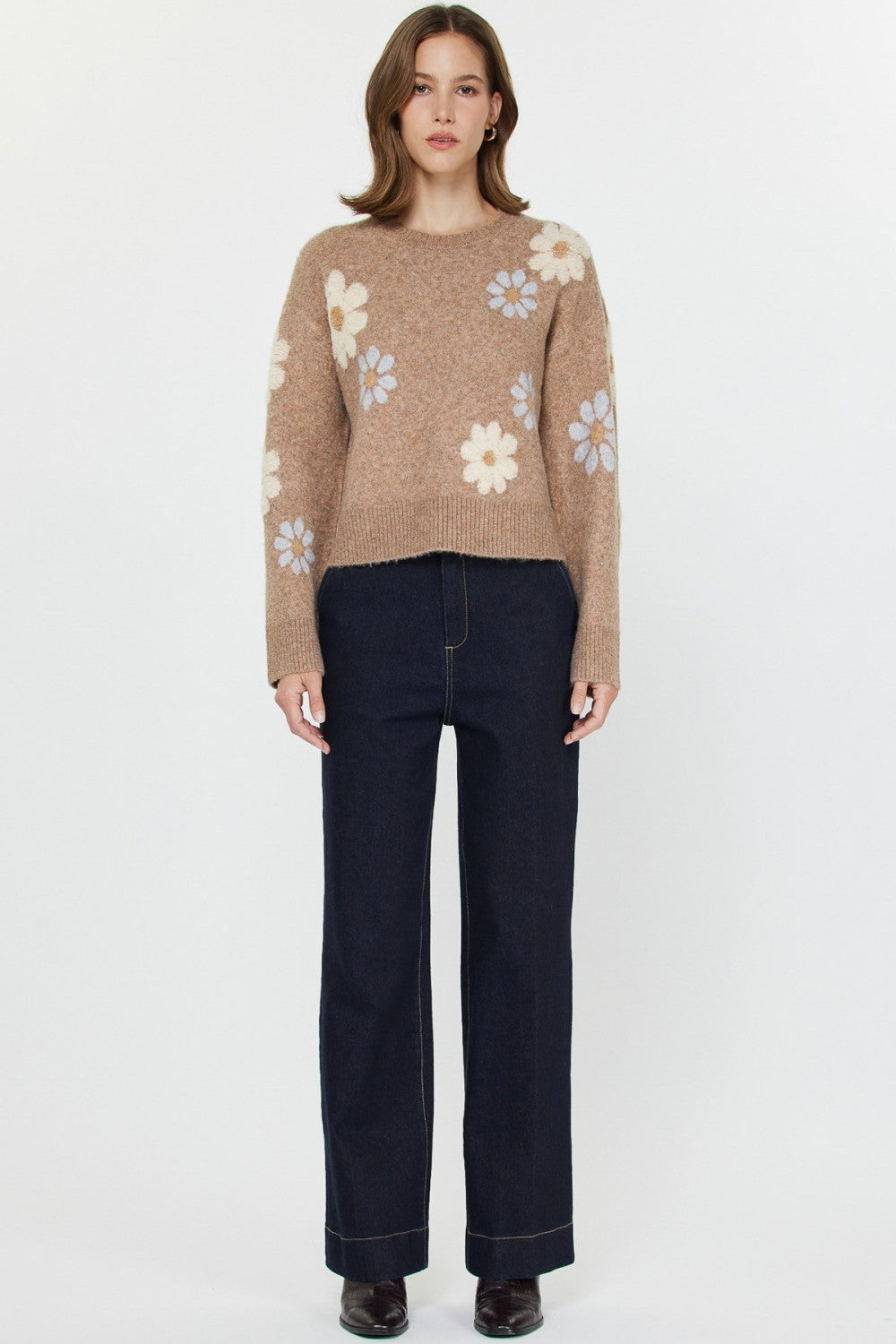 NYLAND Danica Flower Motif Sweater