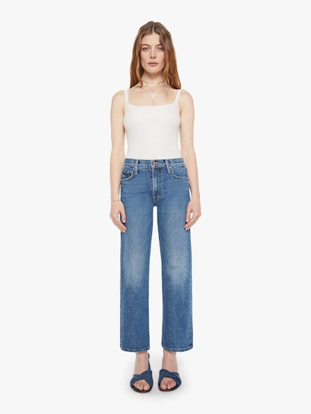 Mother Mid Rise Rambler Zip Ankle in Tambourine Man