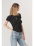 PROJECT SOCIAL T Izzie Ruched Baby Tee Black