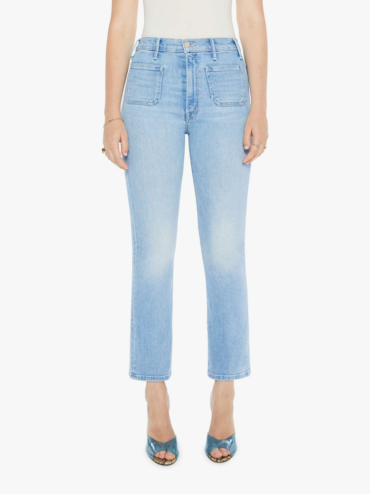 Mother The Hustler Patch Pocket Ankle in Tune In Tune Out