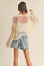 NYLAND Iram Crochet Knit Cropped Cardigan