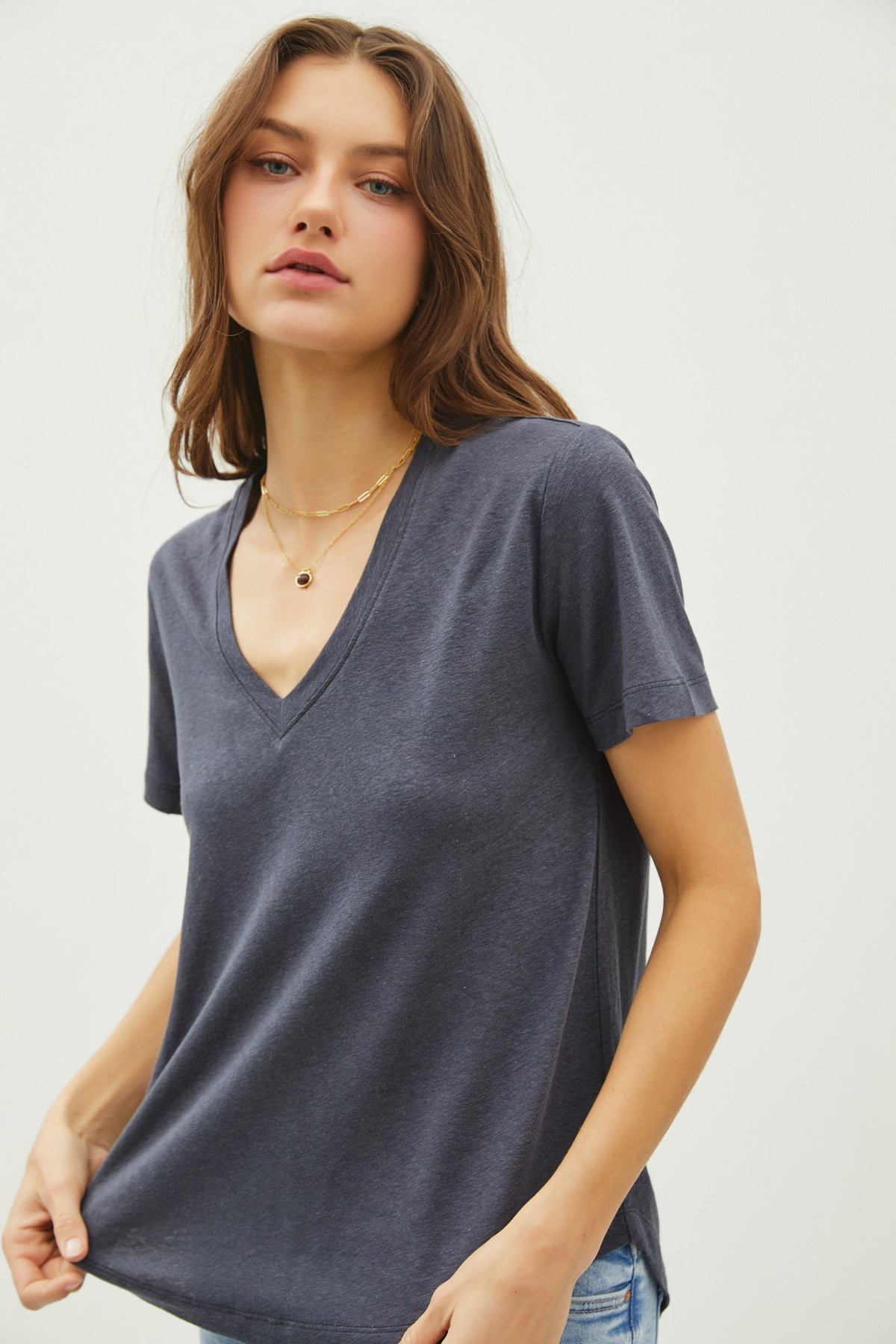 NYLAND Beatrix Ultra Soft V-Neck T-Shirt 