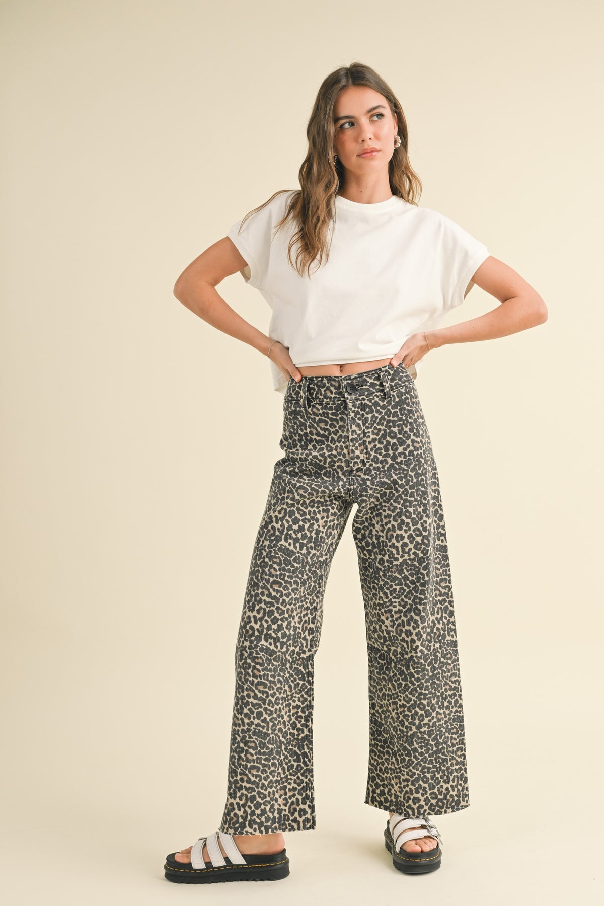 NYLAND Inna Leopard Print Pants
