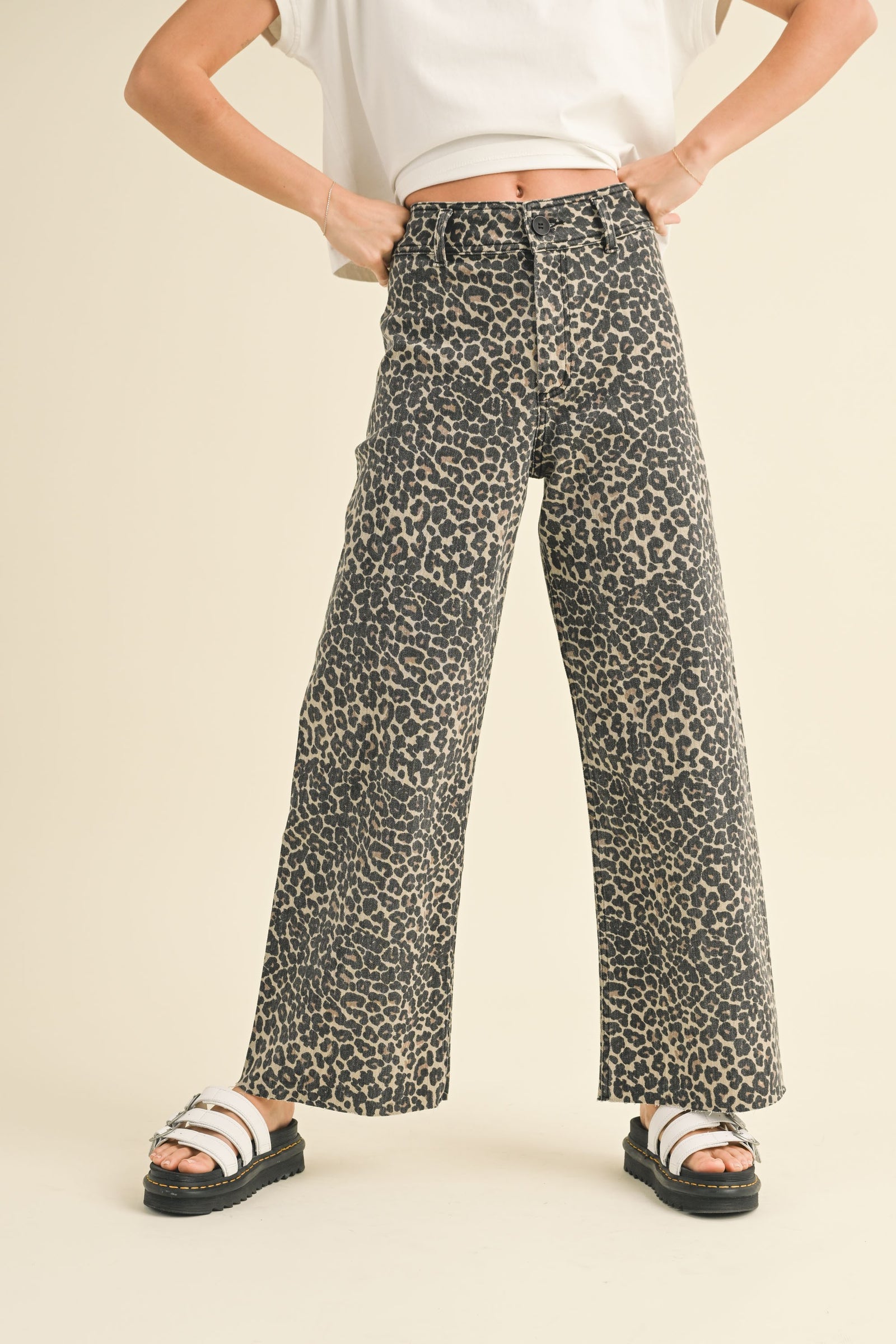 NYLAND Inna Leopard Print Pants