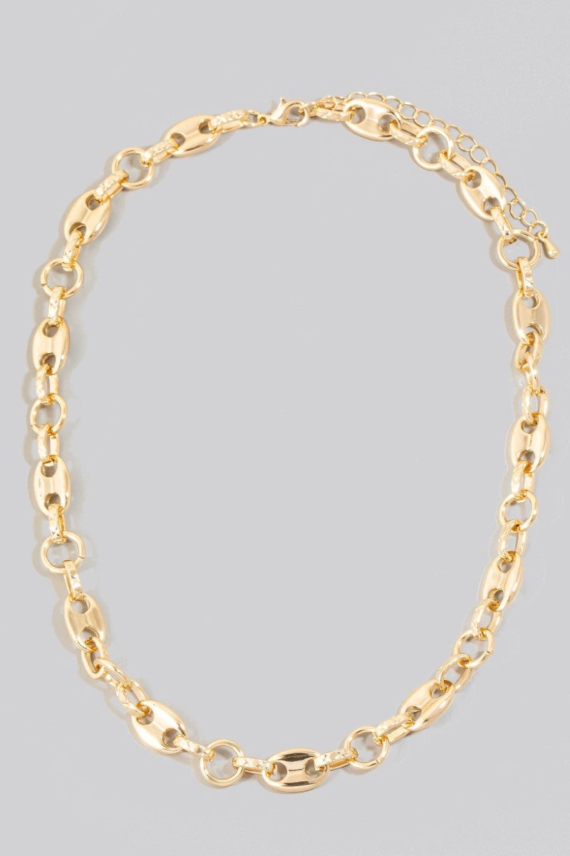 NYLAND Blythe Oval Mariner Anchor Chain Link Necklace