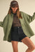 NYLAND Evan Washed Snap Button Denim Shacket Olive