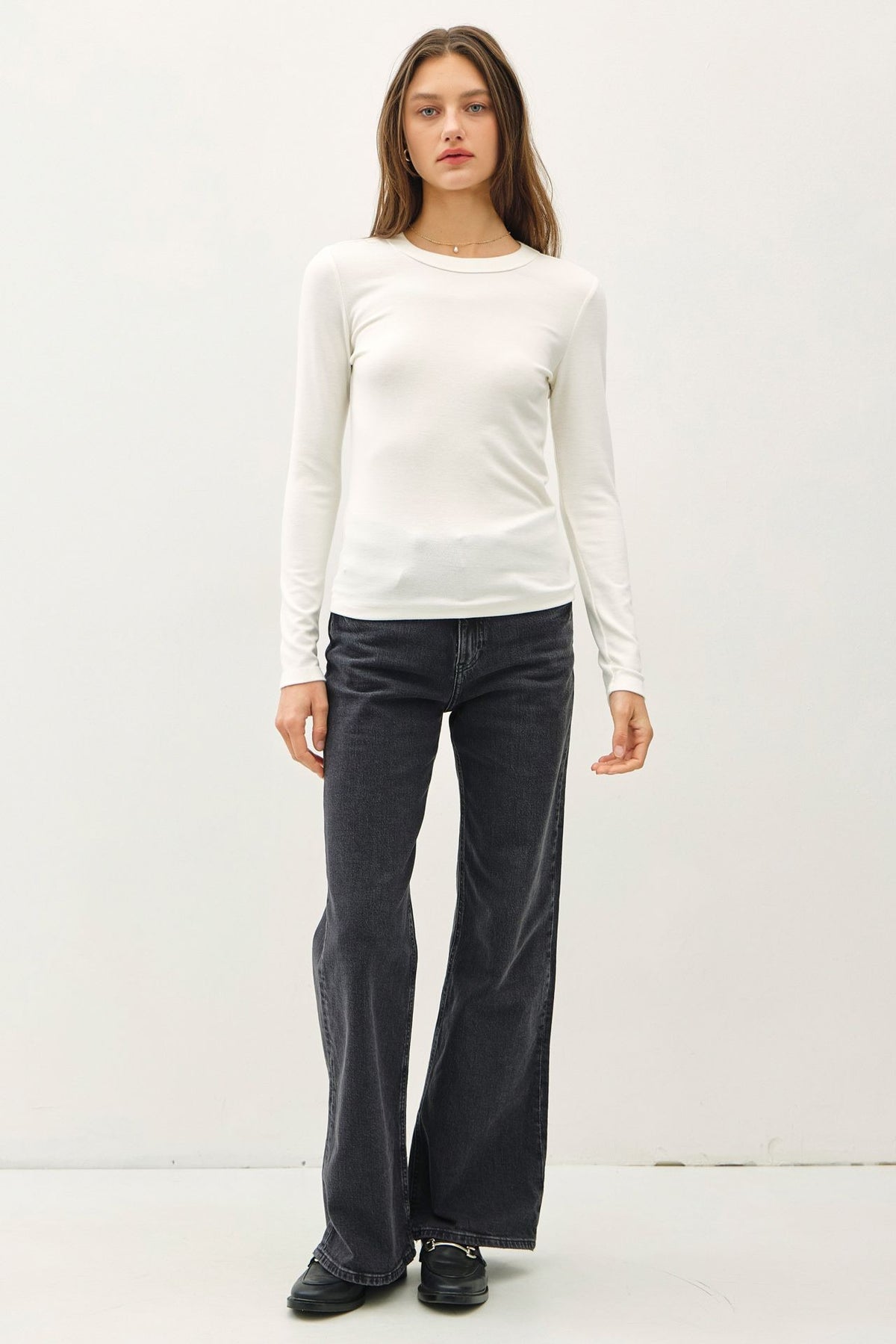 NYLAND Elisa Round Neck L/S Knit Top