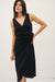 NYLAND Callen Linen Blend Wrap Midi Dress