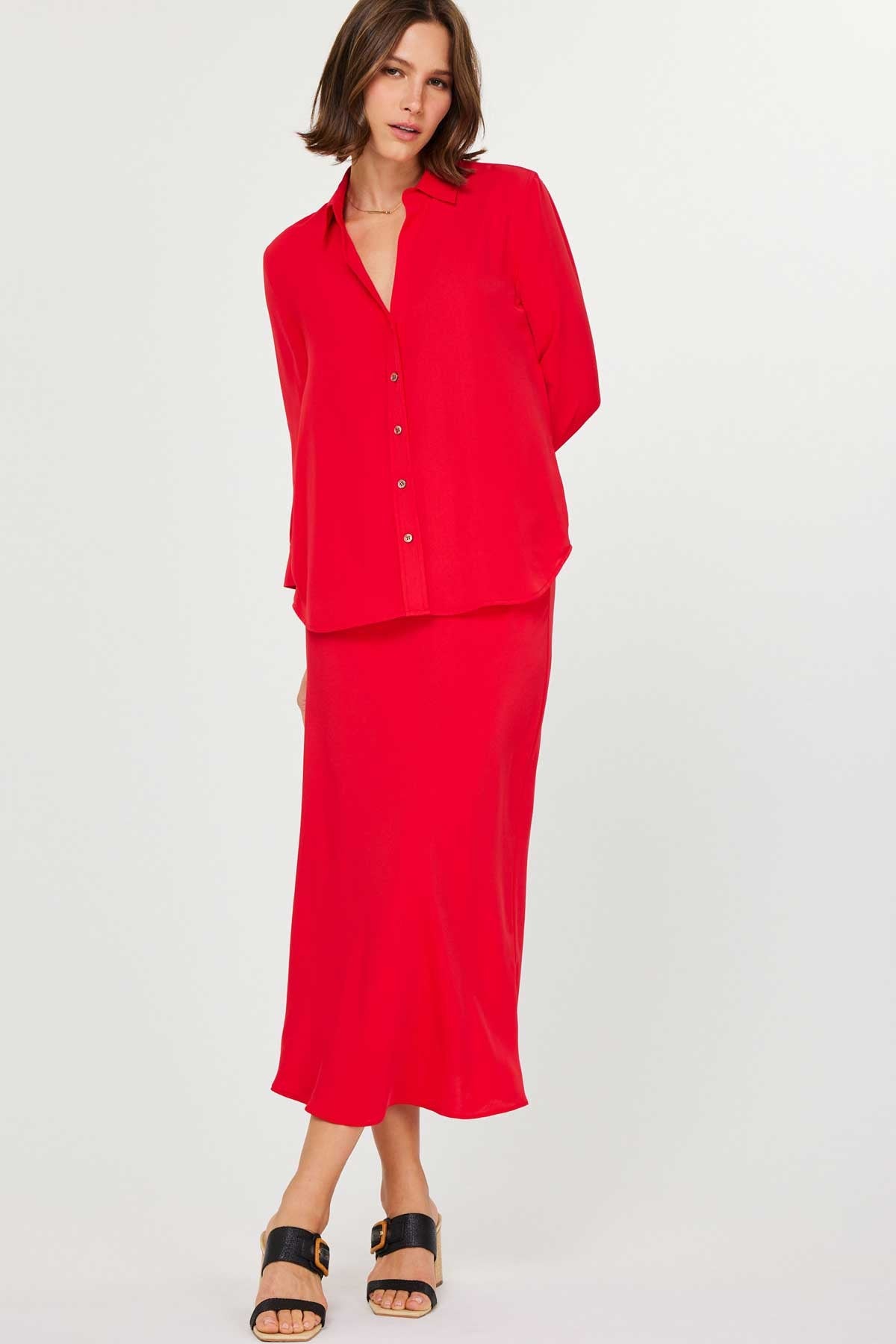 NYLAND Emersyn 3/4 Sleeve Button Down Shirt