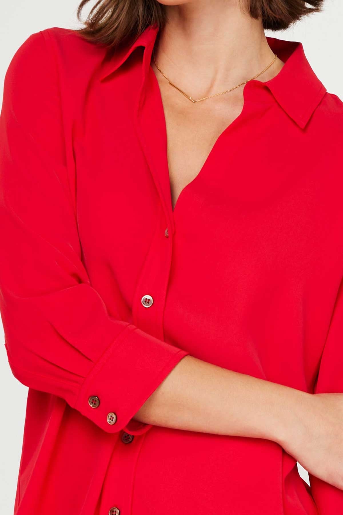 NYLAND Emersyn 3/4 Sleeve Button Down Shirt