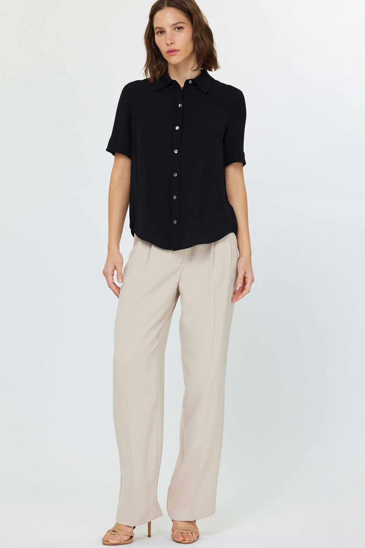 NYLAND Delore Half Sleeve Button Down Shirt