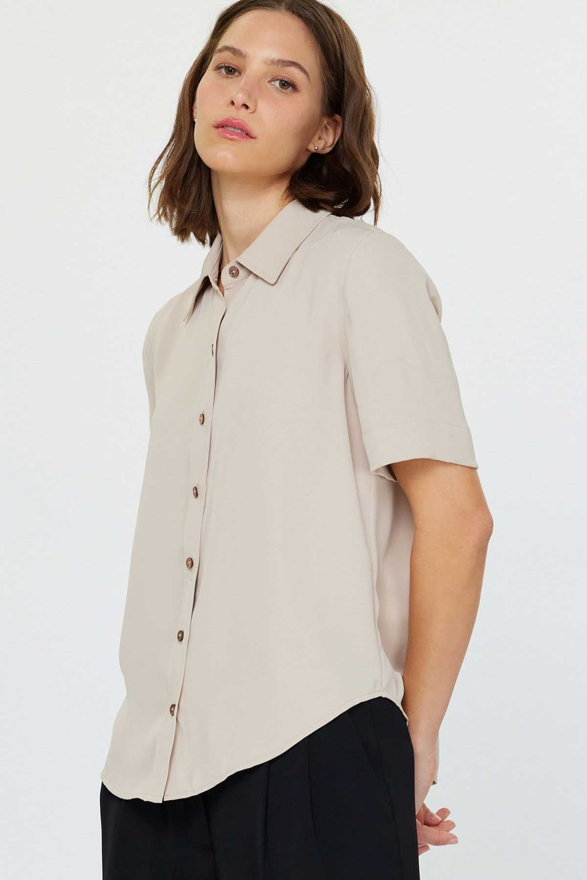 NYLAND Delore Half Sleeve Button Down Shirt