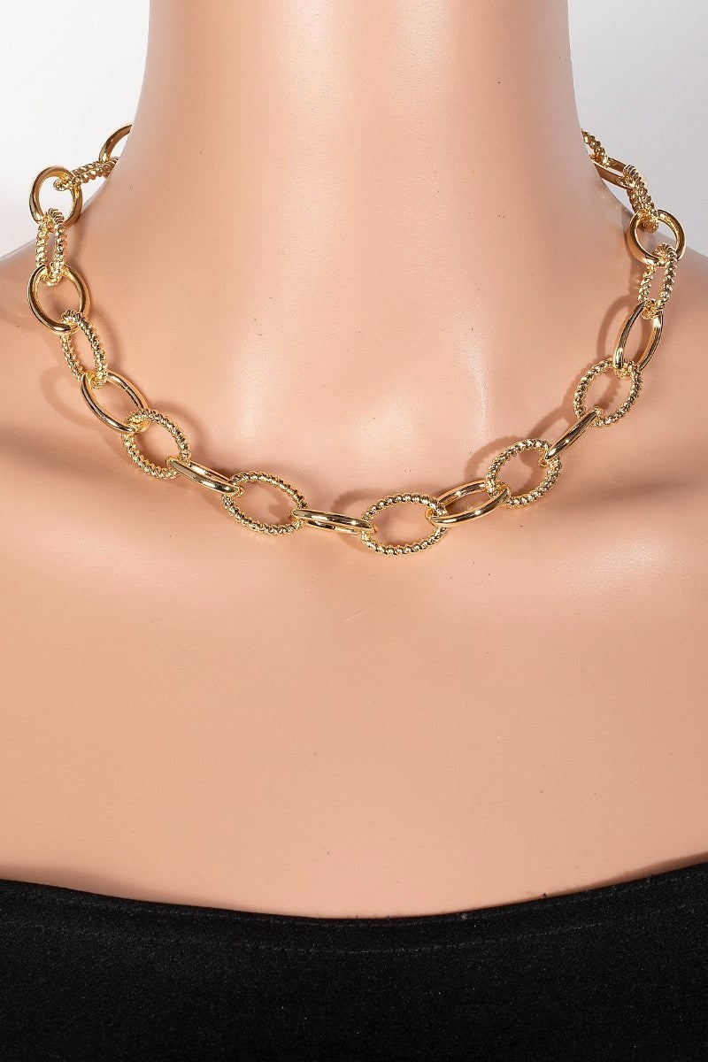 NYLAND Una Mixed Oval Chain Link Necklace - 16&quot;