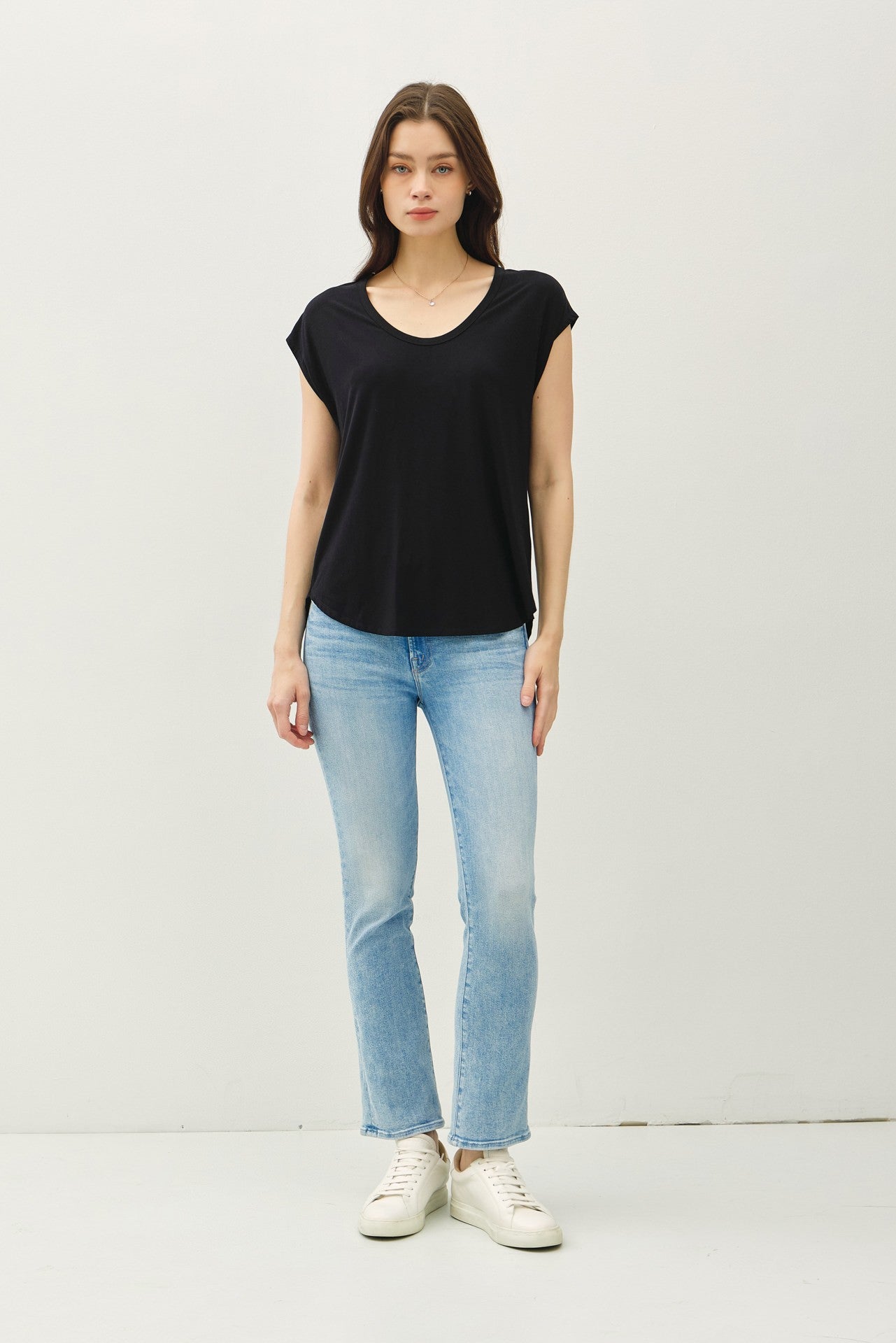 NYLAND Elanor Cap Sleeve Tee Black