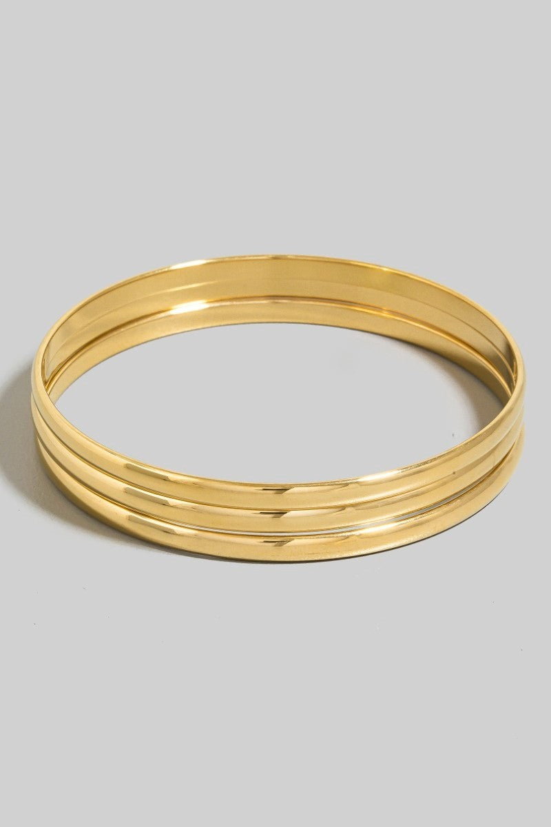 NYLAND Romy Stainless Steel Layered Bangle Bracelet Set