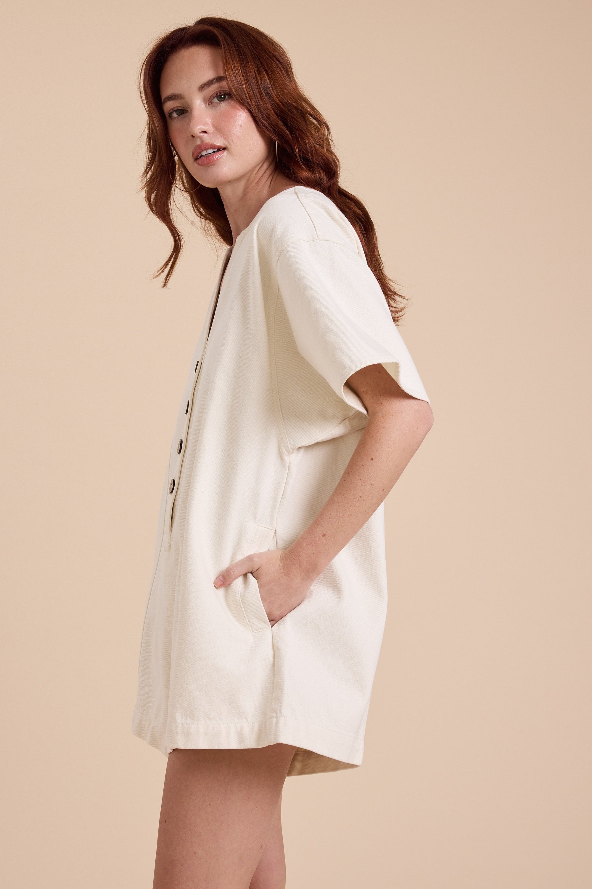 NYLAND Olympia Button Front Romper