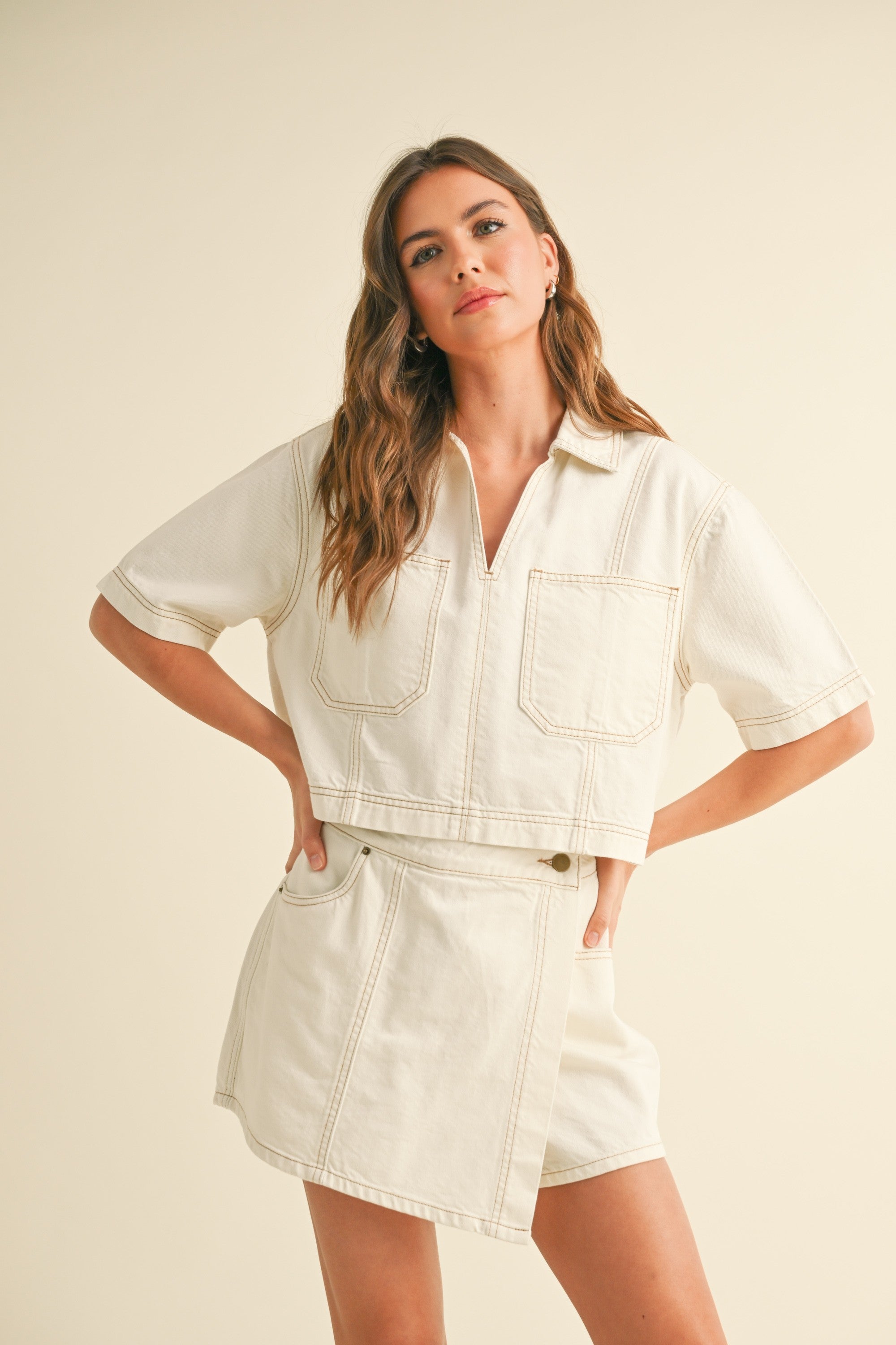 NYLAND Idra Stitch Detail SS Shirt