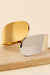 NYLAND Nyx Stainless Steel Flat Wrap Around Cuff Bracelet Two Tone