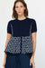NYLAND Delphine Lace Combo Short Sleeve Cardigan Black
