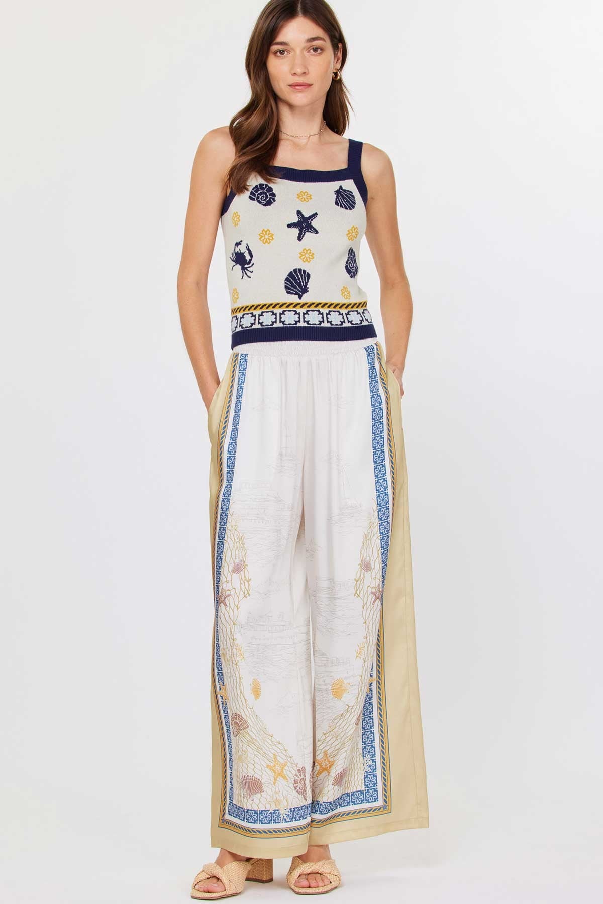 Gild Maeva Square Neck Sweater Cropped Tank