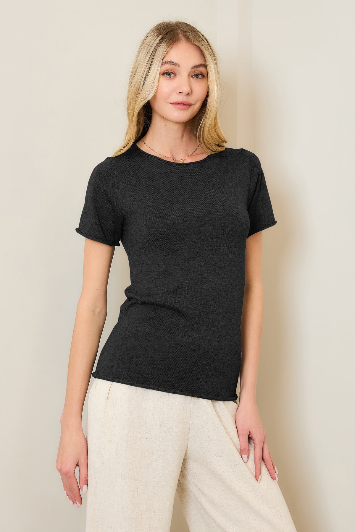 NYLAND Isa Classic Round Neck Knit Tee