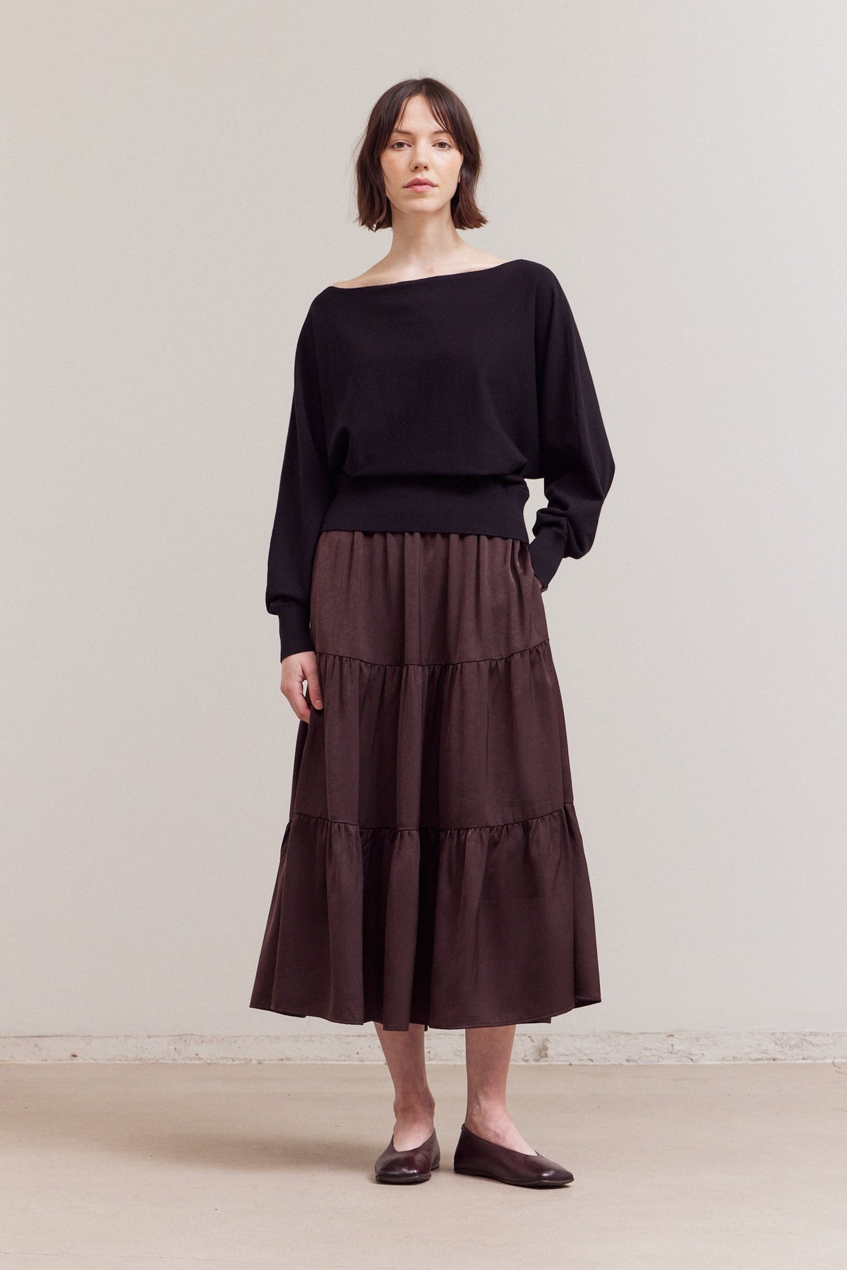 NYLAND Sissy Whole Garment Batwing Knit Top