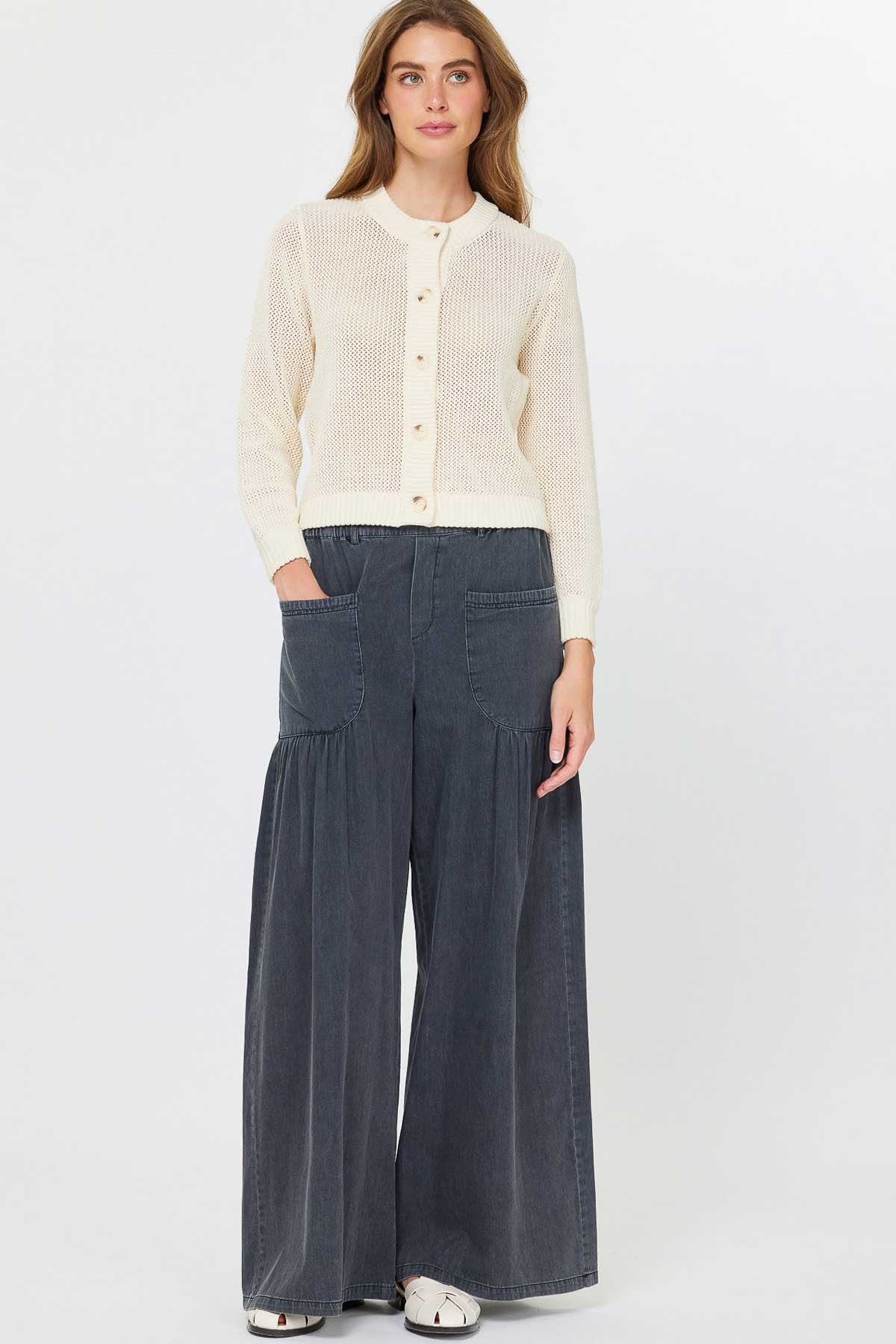 NYLAND Evaine Long Sleeve 5-Button Cardigan