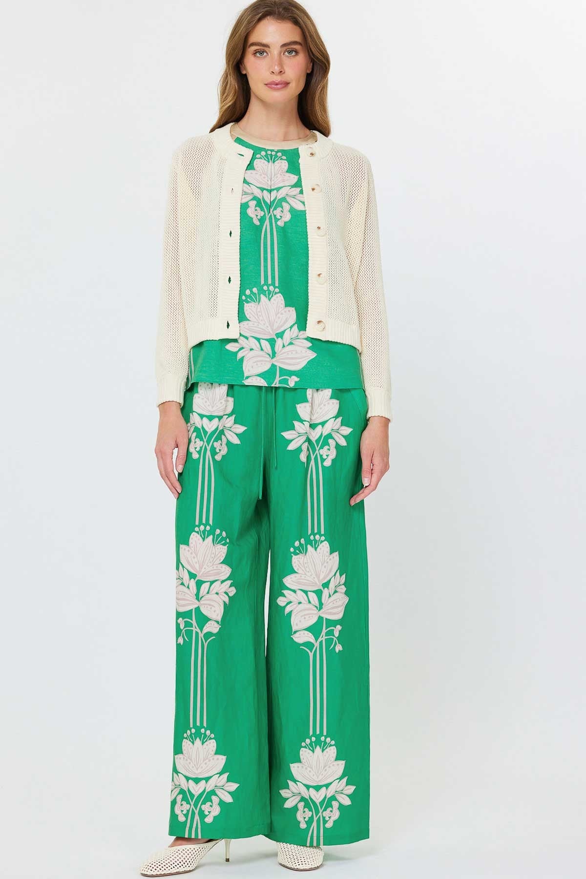 NYLAND Evaine Long Sleeve 5-Button Cardigan