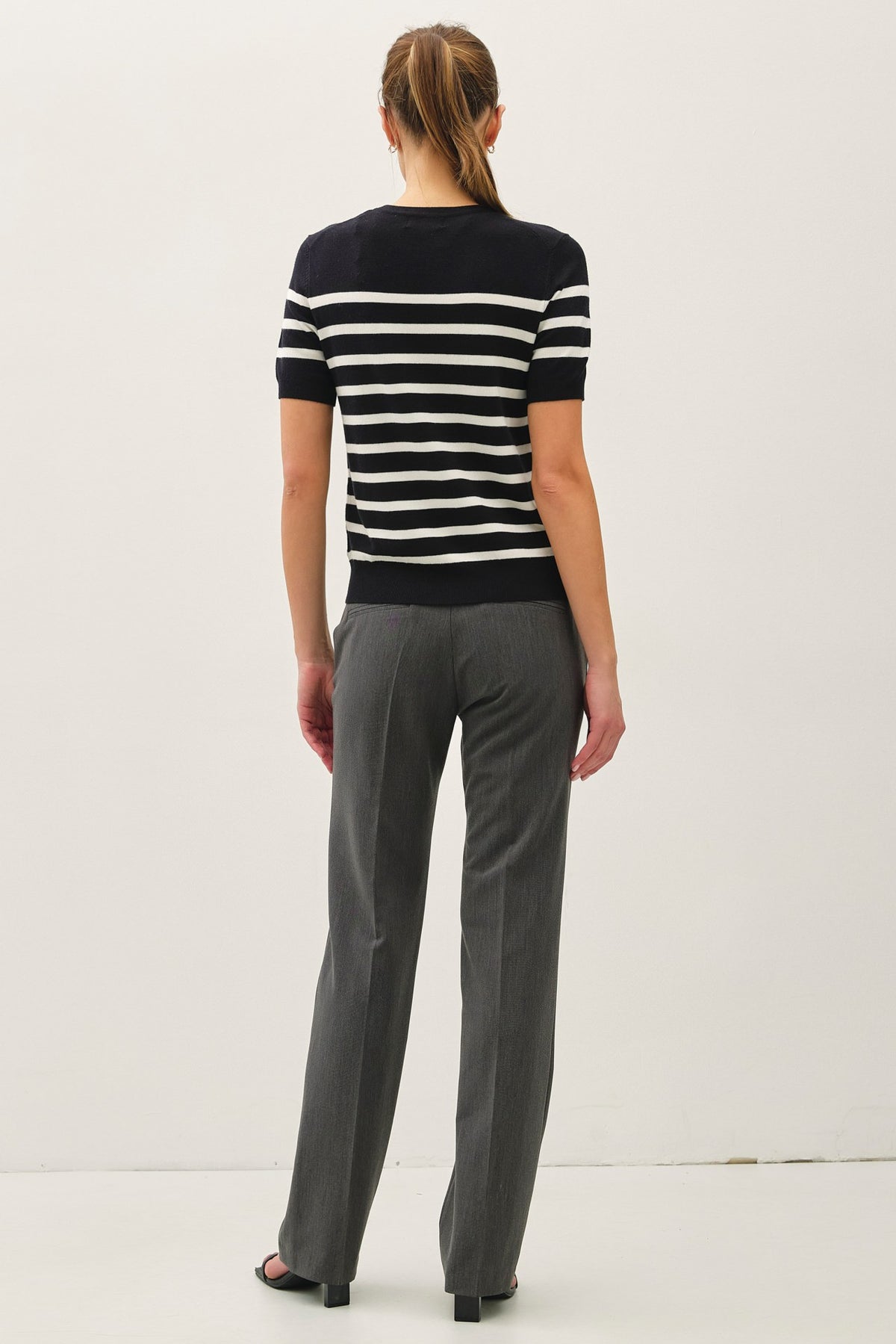 NYLAND Magdalen Striped Sweater Tee w/ Cuffing