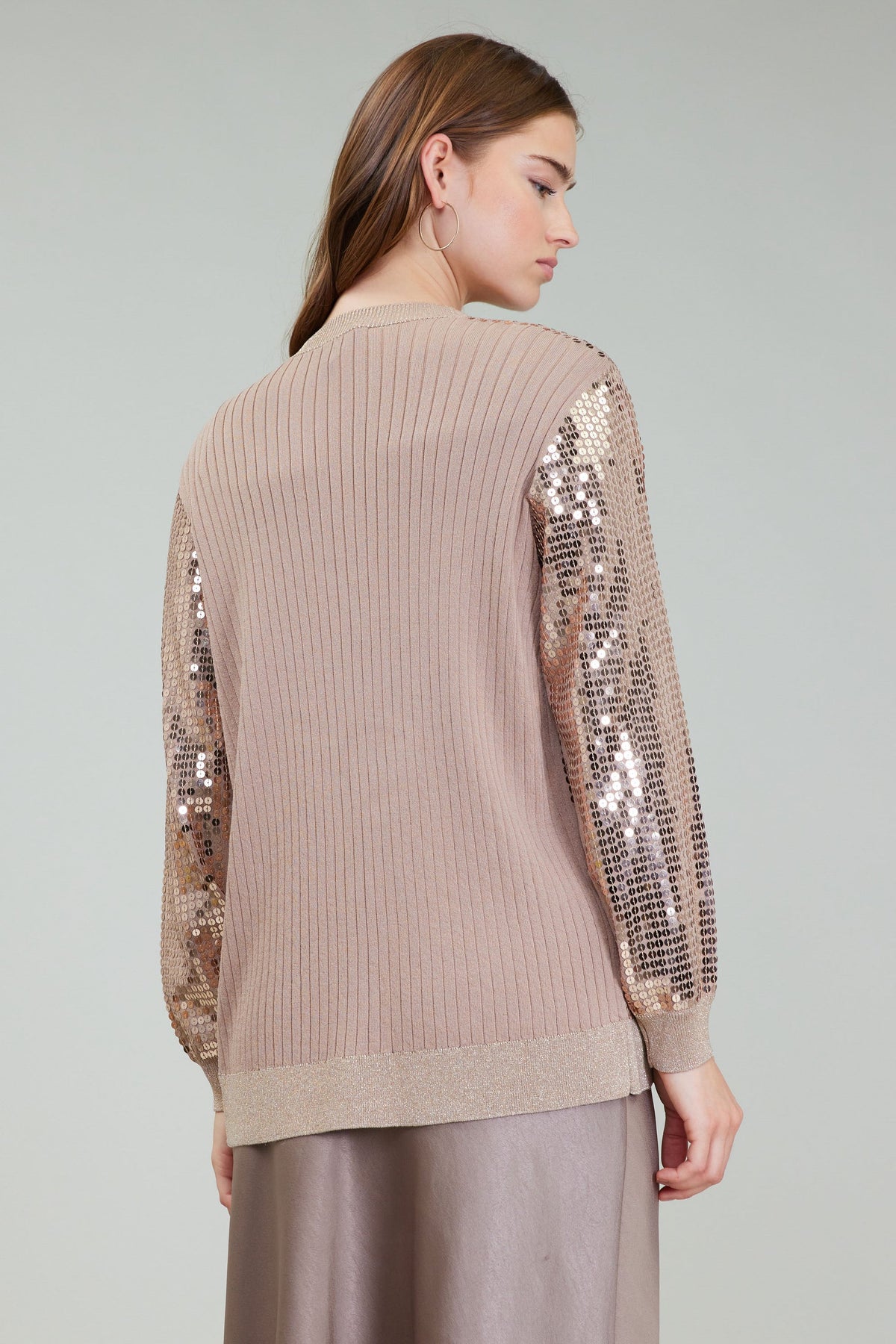 NYLAND Bria Button Front Sequin Cardigan