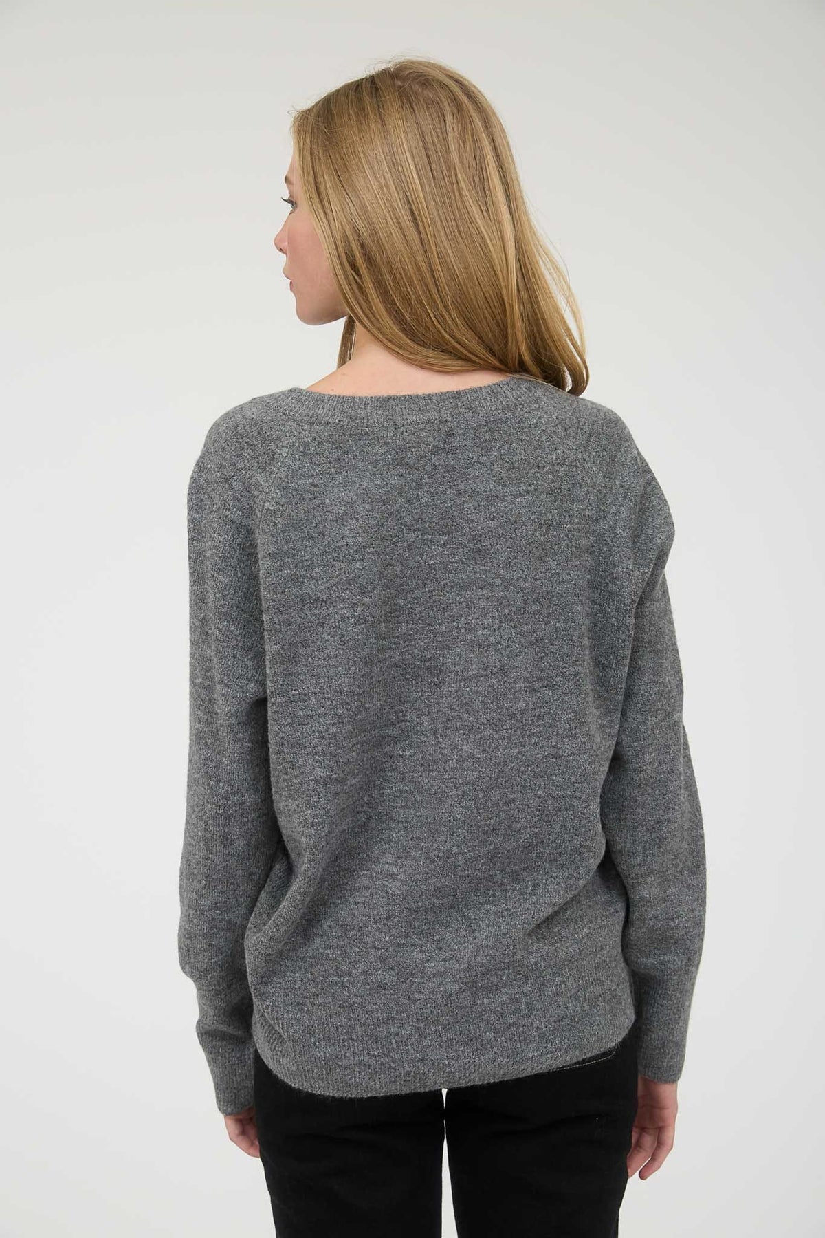 NYLAND Lobelie V-Neck Long Sleeve Knit Pullover Sweater