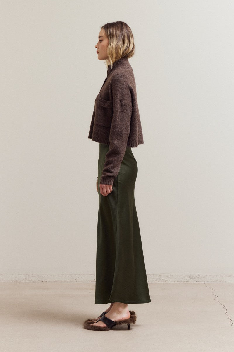 NYLAND Suvi Mermaid Fit Long Satin Skirt