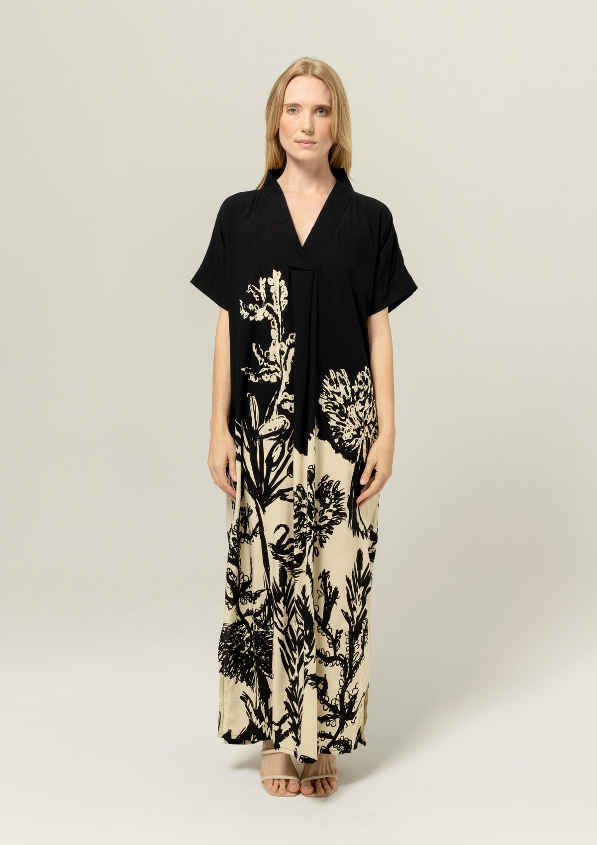 BEL KAZAN Allegra Kaftan in Midnight Lagoon