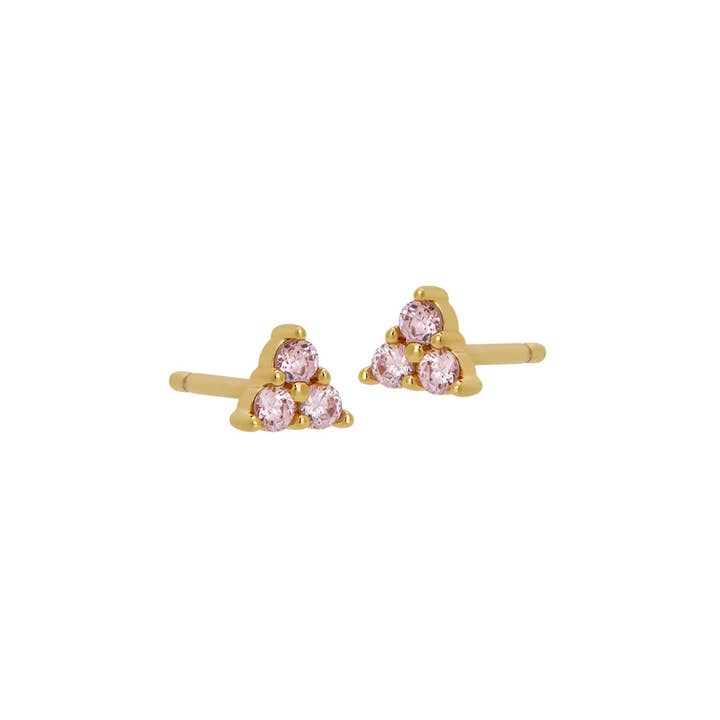 The Land of Salt Trio Pink Cz Stud Earrings