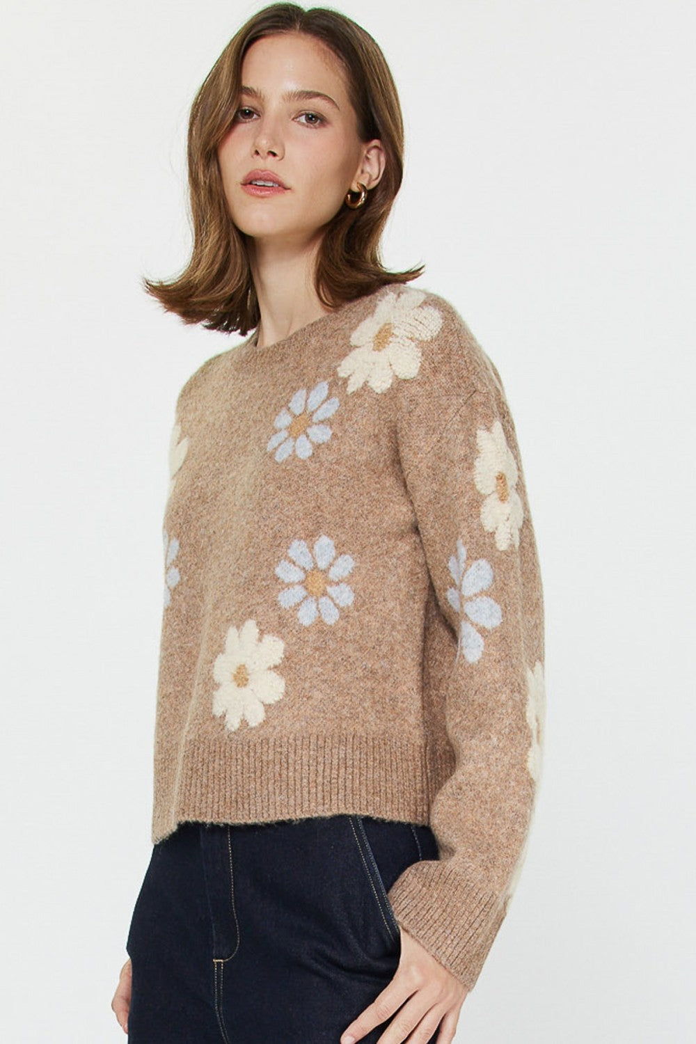 NYLAND Danica Flower Motif Sweater