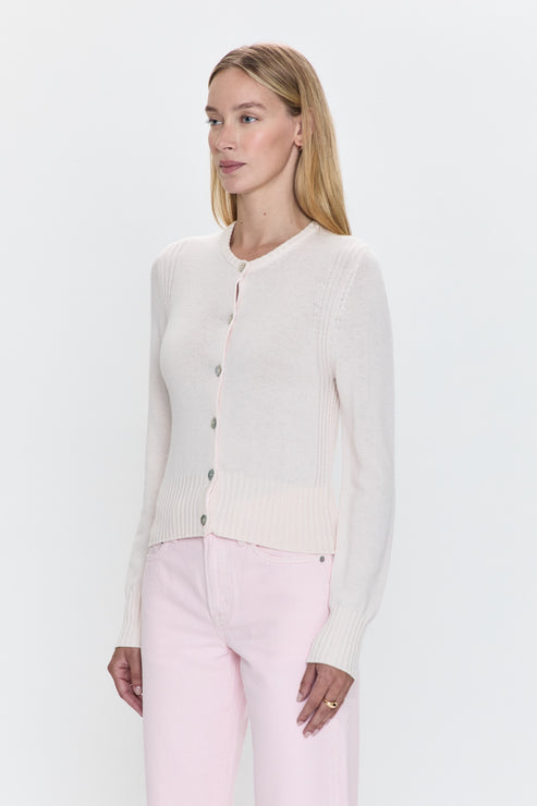 PISTOLA Taye Shrunken Cardigan Barely Pink