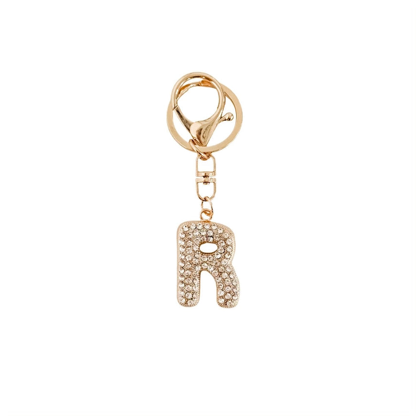 Pretty Simple Diamond Initial Bag Charm