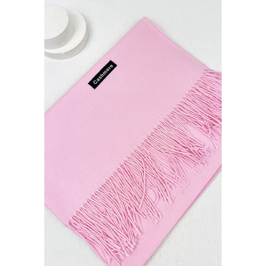 Love and Repeat Solid Cashmere Scarf in Pink