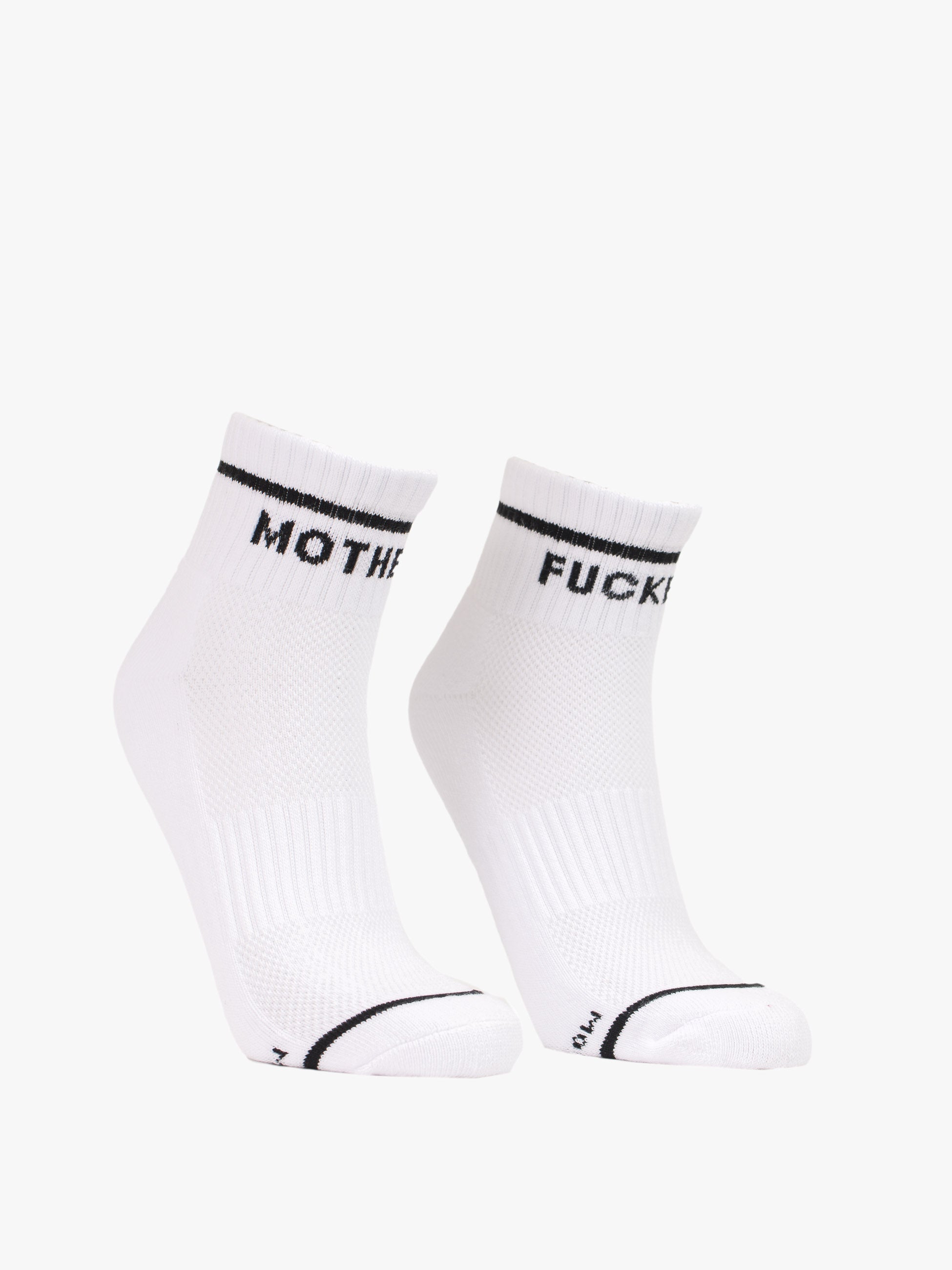 Mother Baby Steps Ankle in MWB White Black