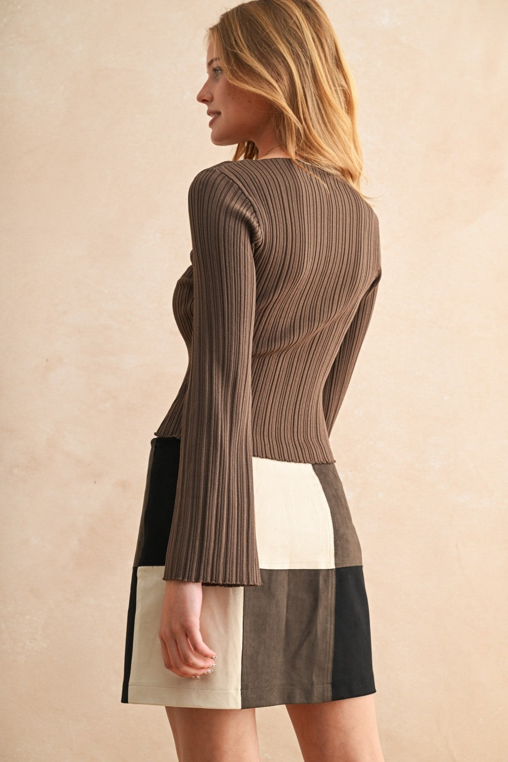 NYLAND Sorrel Ribbed Long Sleeve Knit Top