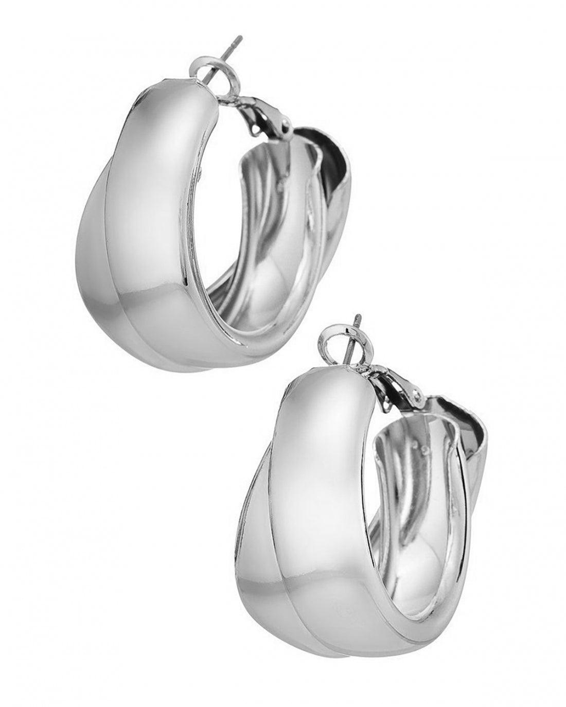 8 Other Reasons Coupled Hoops Silver