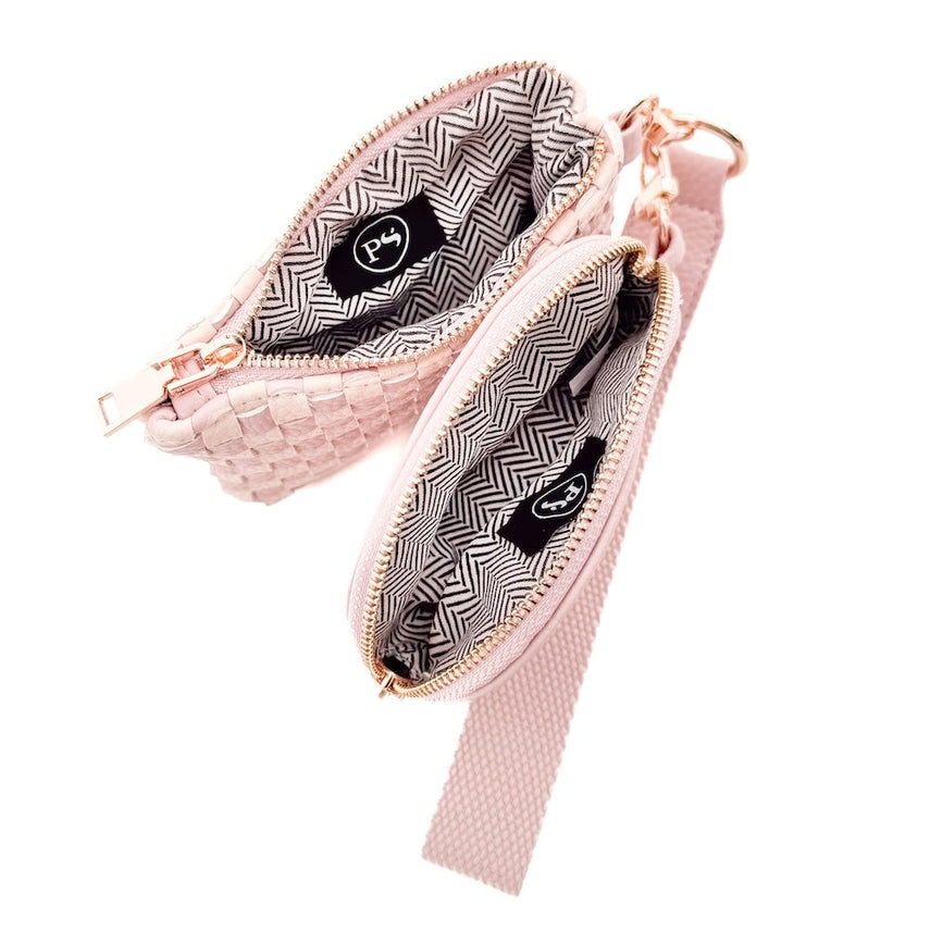 Pretty Simple Wonderlust Woven Dual Pouch Wristlet