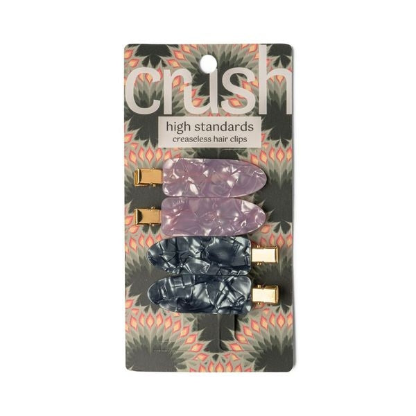 DM Merchandising Crush High Standards Creaseless Hair Clips in Black/White