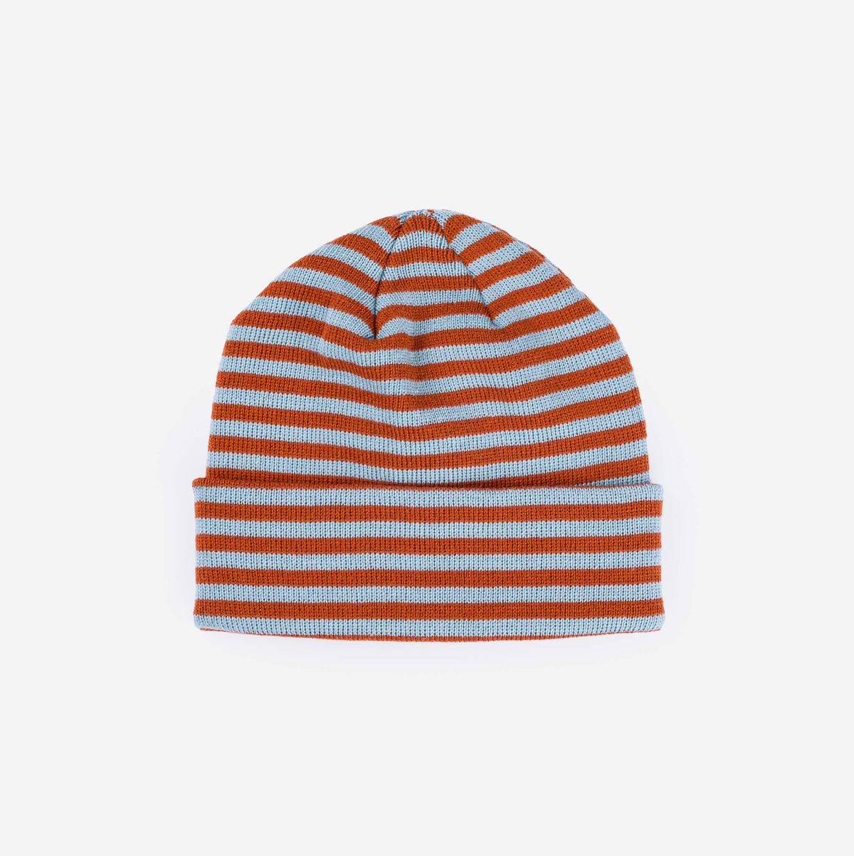 Verloop Simple Stripe Knit Beanie Rust 
