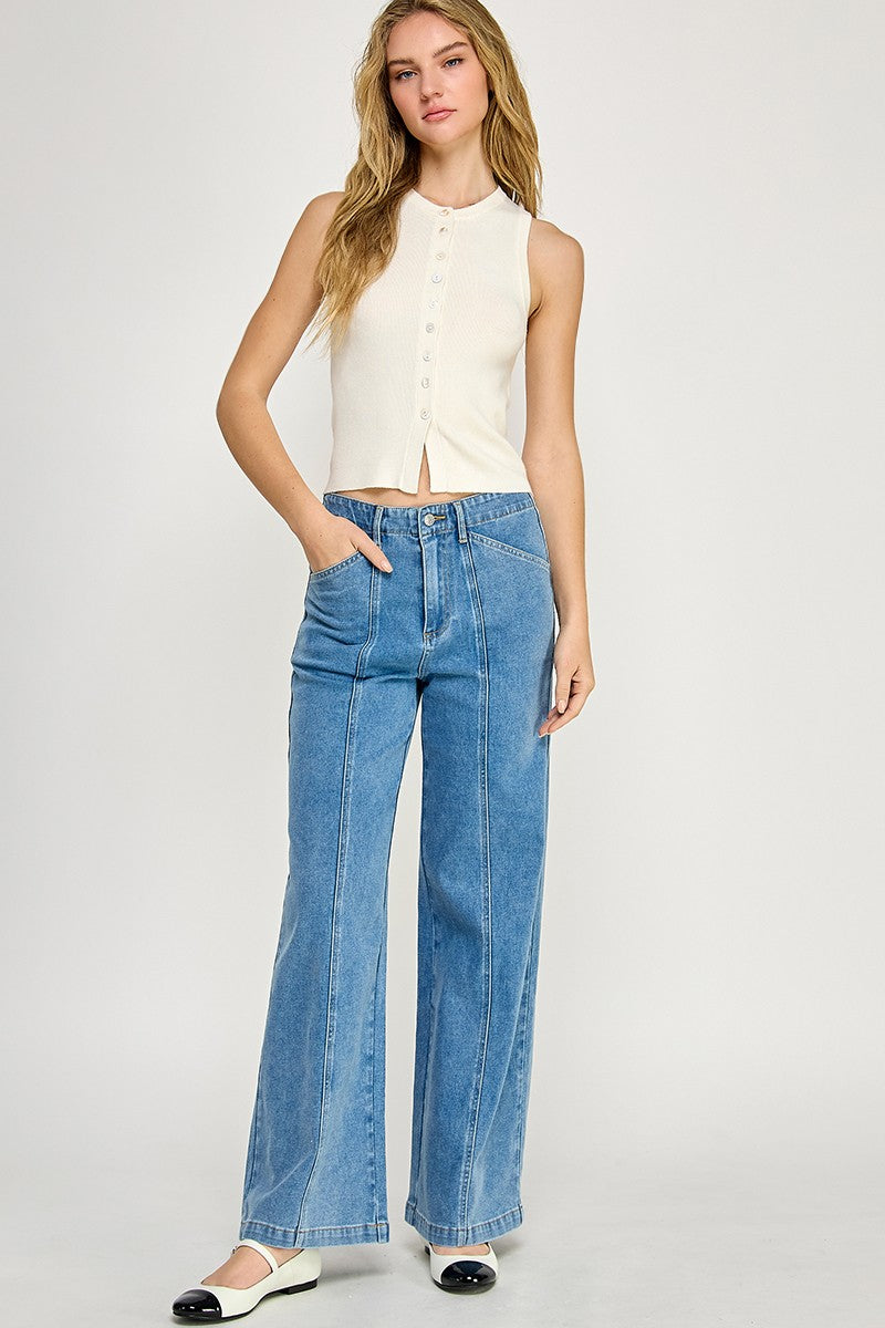 NYLAND Lena Soft Button Up Sweater Top